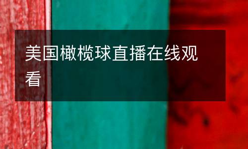 美国橄榄球直播在线观看