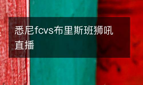 悉尼fcvs布里斯班狮吼直播